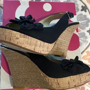 Mixed media Espadrille Wedge